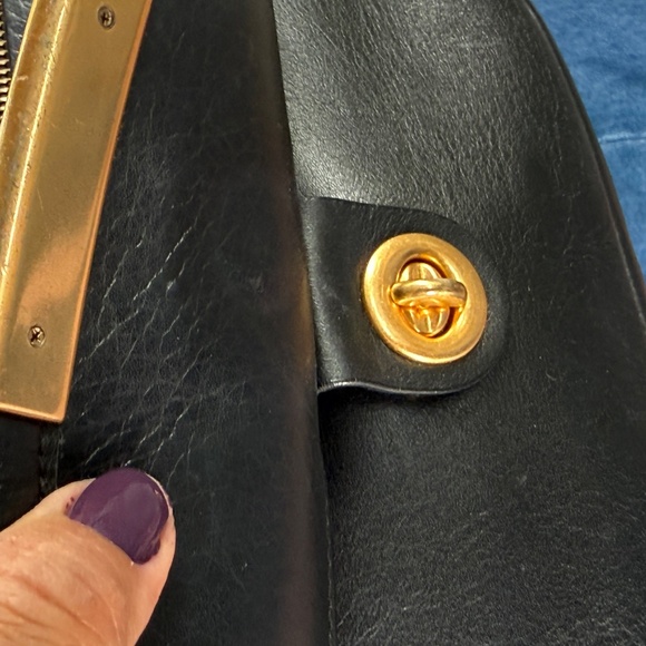 MARC JACOBS LUNA BLACK LEATHER CROSSBODY REVERSIBLE STRAP - Picture 5 of 15